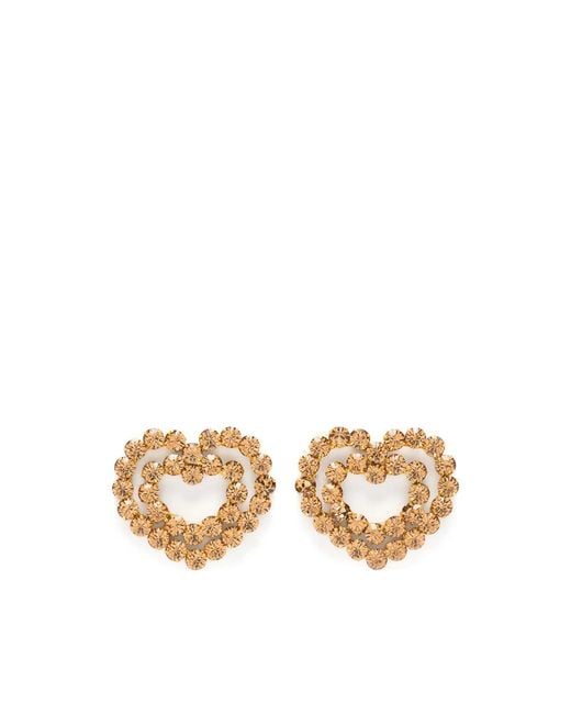 Vanina Metallic Crystal-Embellished Heart-Shaped Earrings