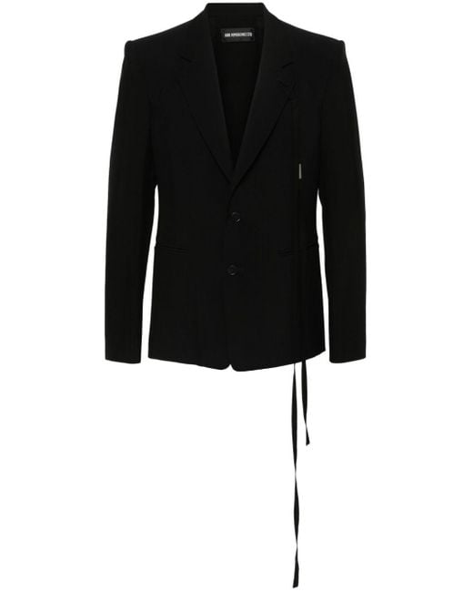 Ann Demeulemeester Black Serge Tailored Blazer for men