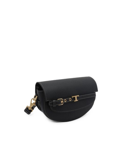 Tod's Black Mini T Signature Crossbody Bag