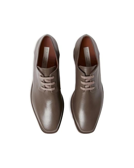 Stella McCartney Brown Elyse Logo-Detail Derby Shoes