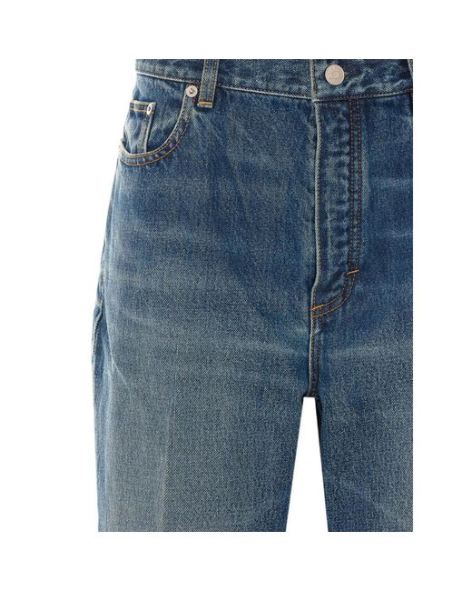 Alaïa Blue Zip-Up Bootcut Jeans