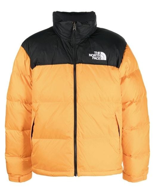 The North Face Quilted Puffer Jacket in Orange for Men | Lyst UK
