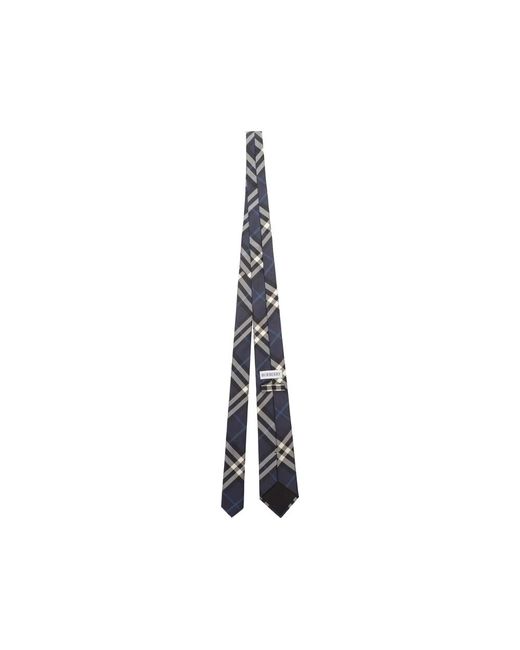 Burberry Black Check Silk Tie for men