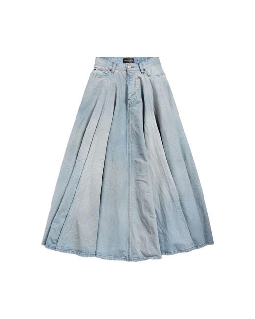 Balenciaga Blue Denim Skirts