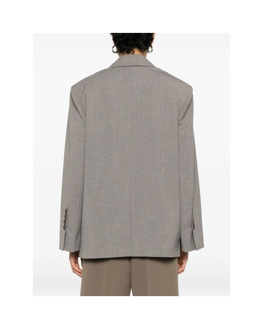 By Malene Birger Gray Liva Buttoned Blazer
