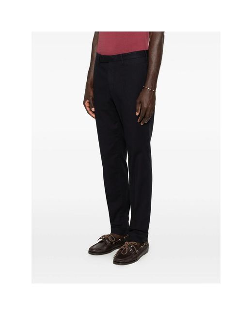 Incotex Black Belt-Loop Chinos for men