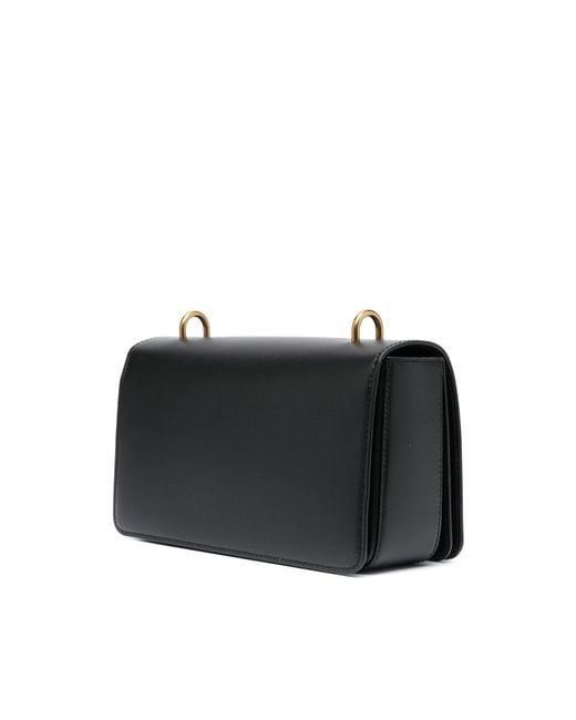 By Malene Birger Black Noval Leather Crossbody Bag