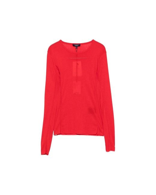 Soeur Red Lester Long-Sleeve Boat-Neck T-Shirt