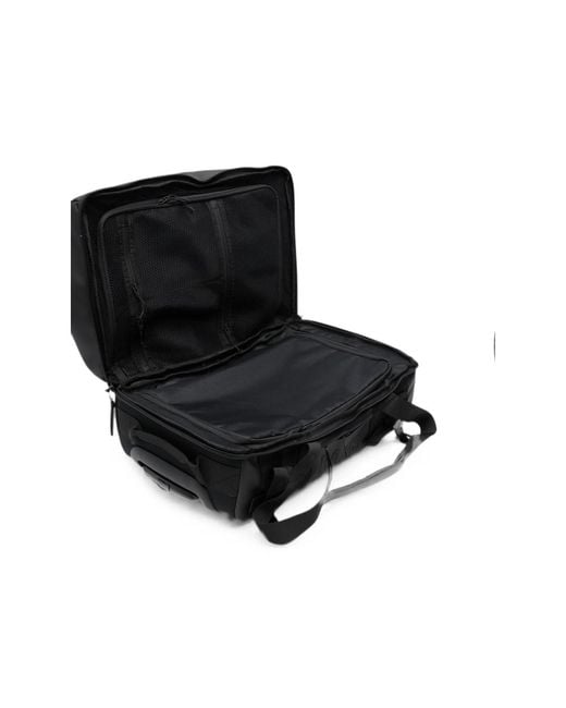 Rains Black Texel Logo-Embossed Luggage for men