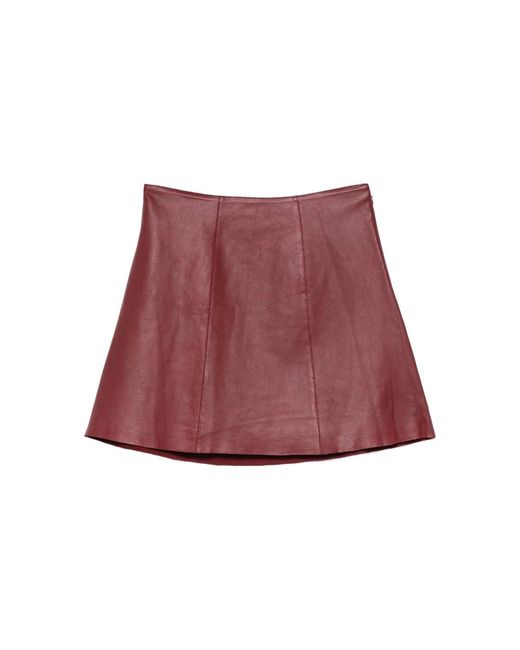 By Malene Birger Red Namia Panelled Mini Skirt