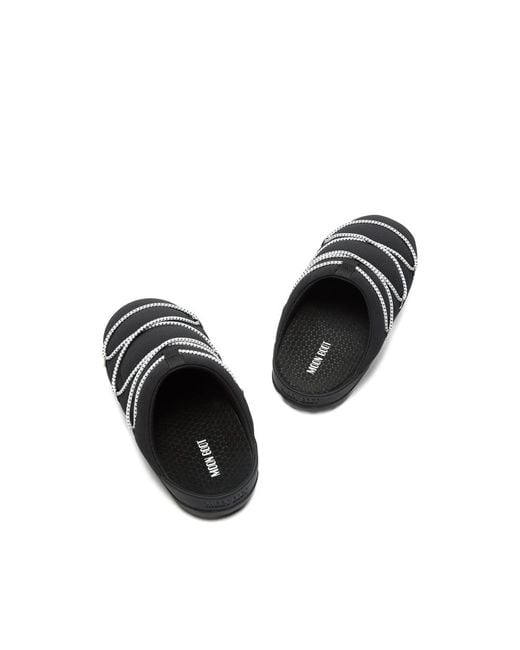 Moonboot Black Soft Slippers for men