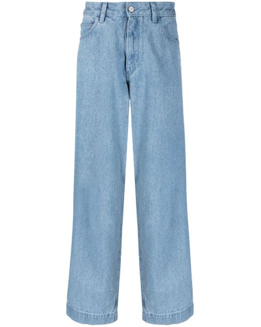 Emporio Armani Blue Wide-leg Denim Jeans for men