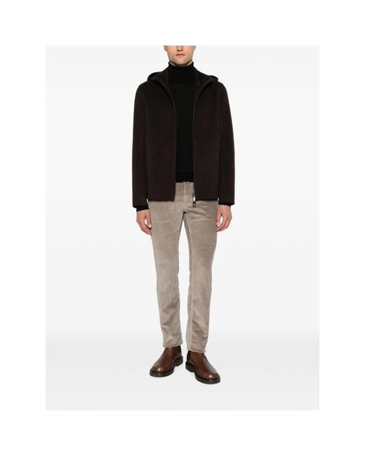 Jacob Cohen Gray Nick Corduroy-Effect Slim-Fit Cotton Trousers for men