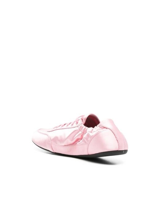 Prada Pink Collapse Ruched Sneakers
