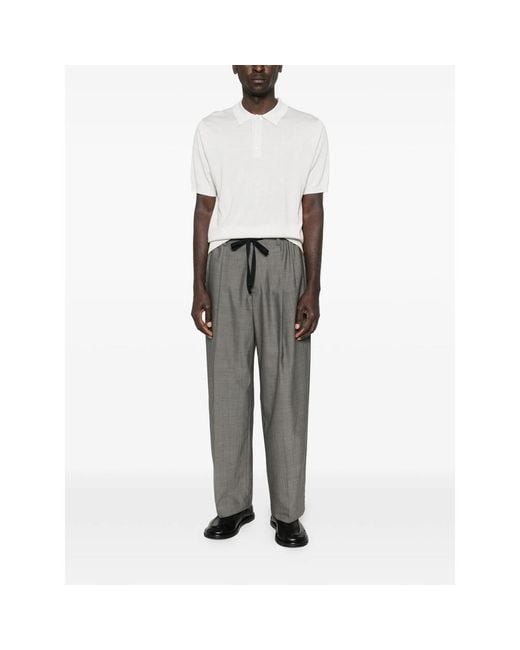 Studio Nicholson White Arieta Buttoned Polo Shirt for men
