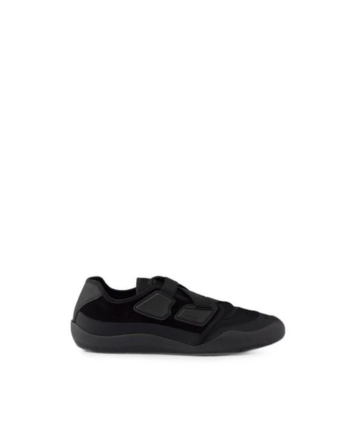 Prada Black Speedrock Leather And Mesh Fabric Sneakers for men