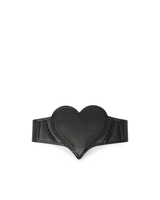Vivienne Westwood Black Heart-Motif Leather Belt
