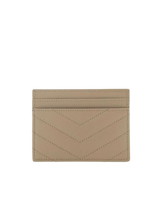 Saint Laurent Gray Neutrals Wallets & Purses