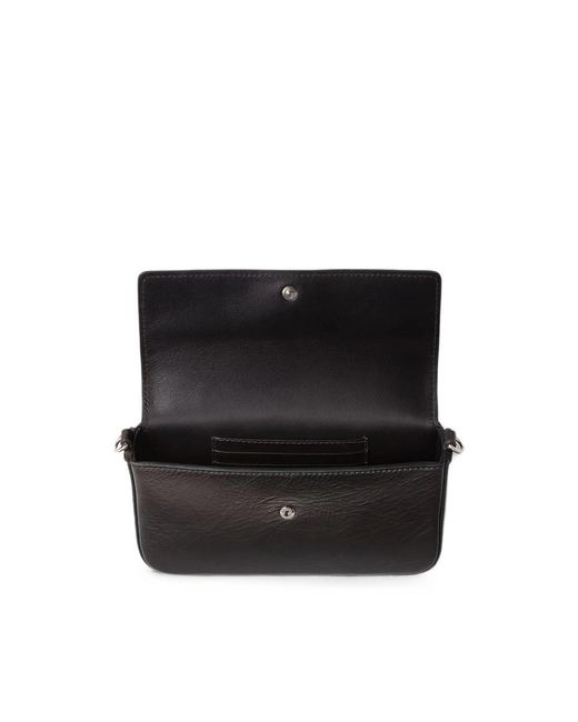 Fendi Black Leather Tube Wallet