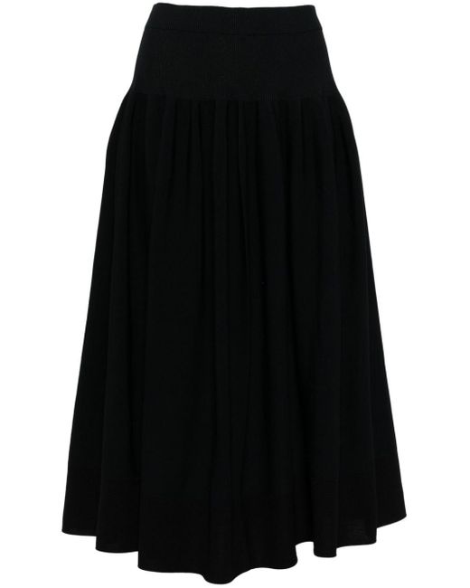 CFCL Black Rivulet Flared Skirt