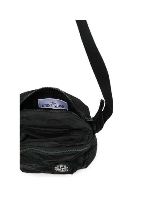 Stone Island Black Messenger Bags for men