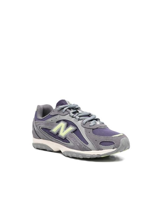 New Balance Blue Logo-Plaque Sneakers for men