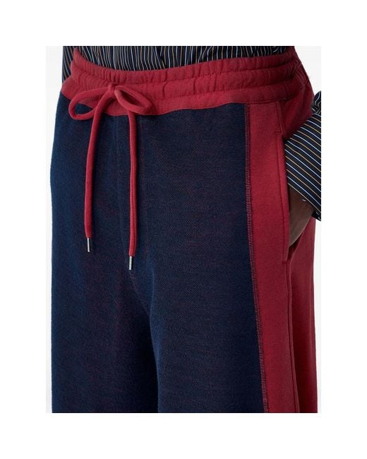 Vivienne Westwood Blue Contrast-Panel Track Pants for men