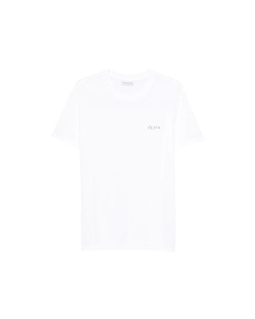Maison Labiche White Popincourt Embroidered T-Shirt for men