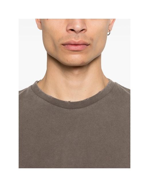 TONYWACK Gray Faded Raw T-Shirt for men
