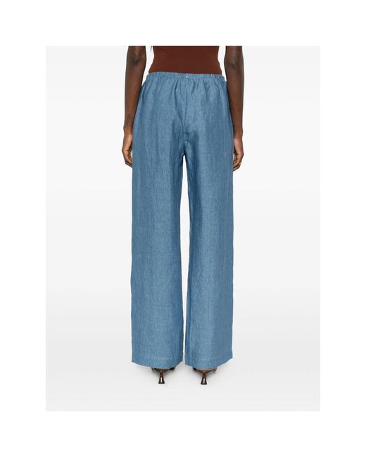 Rohe Blue Drawstring Palazzo Pants