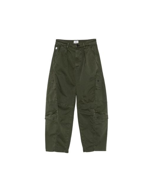 Citizens of Humanity Green Flight Pleated Straight Trousers