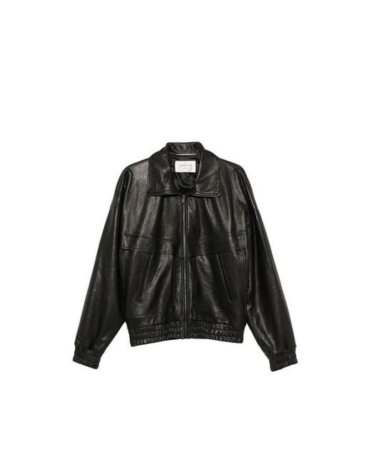 Saint Laurent Black Leather Jacket for men