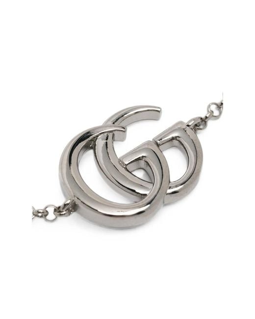 Gucci Metallic Gg Marmont Chain Bracelet