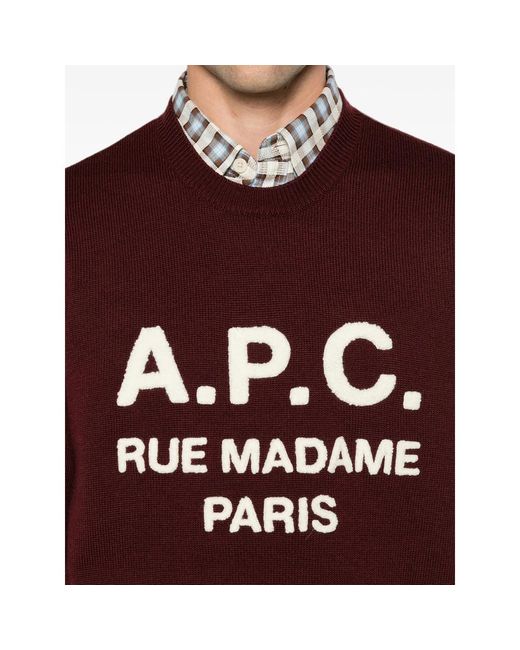 A.P.C. Red Sweaters & Knitwear for men