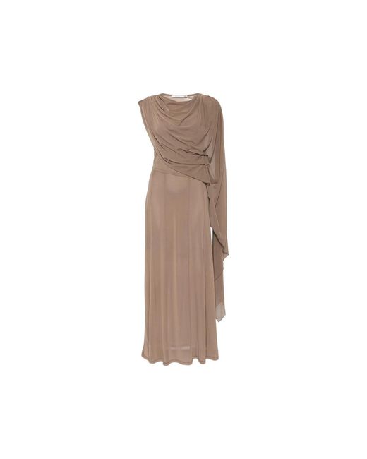 Gestuz Brown Draped Maxi Dress