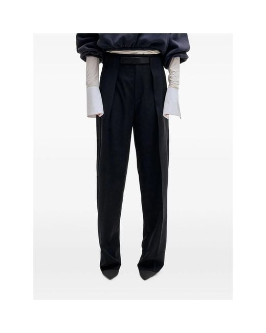 DARKPARK Black Belted Pleated Trousers