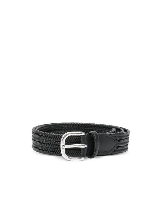 Eraldo Black Braided Belt for men