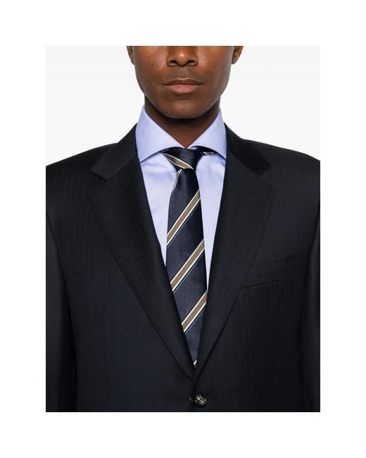 Canali Blue Suit Pinstripe for men