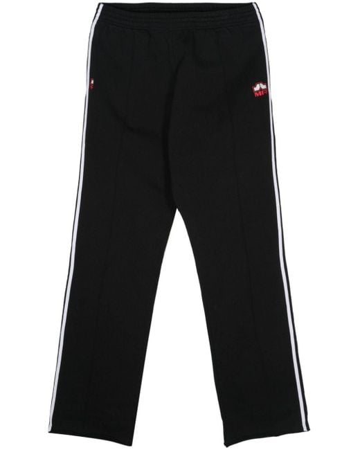 Martine Rose Black Logo-embroidery Jersey Trousers for men