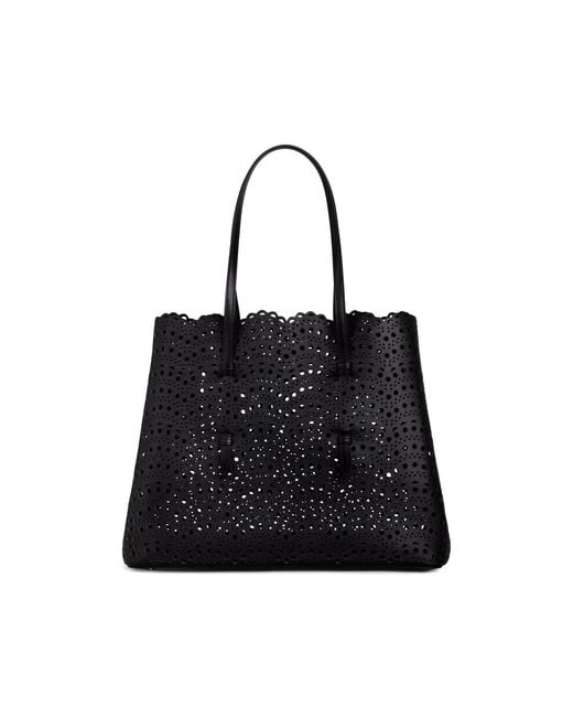 Alaïa Black 37 Mina Leather Tote Bag