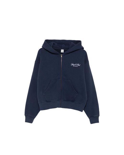 Sporty & Rich Blue Hooded Sweatshirt