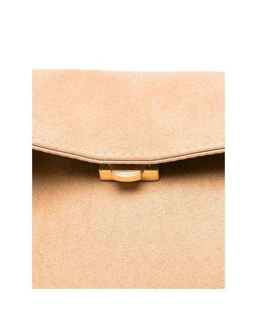 The Moire Natural Flap-Closure Tote Bag