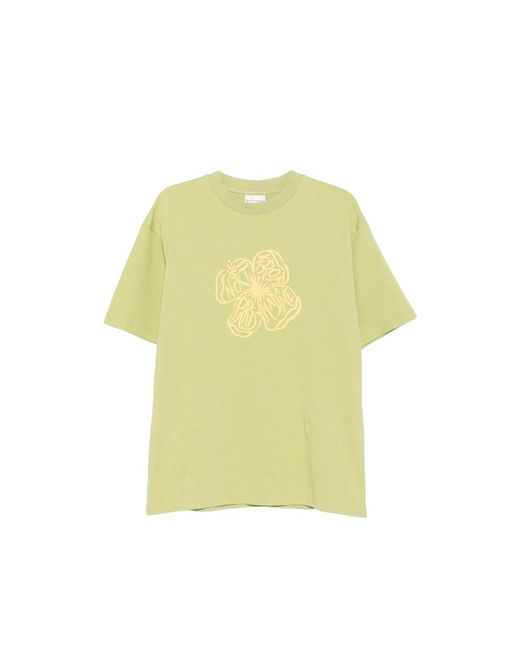 Drole de Monsieur Yellow Floral-Print T-Shirt for men