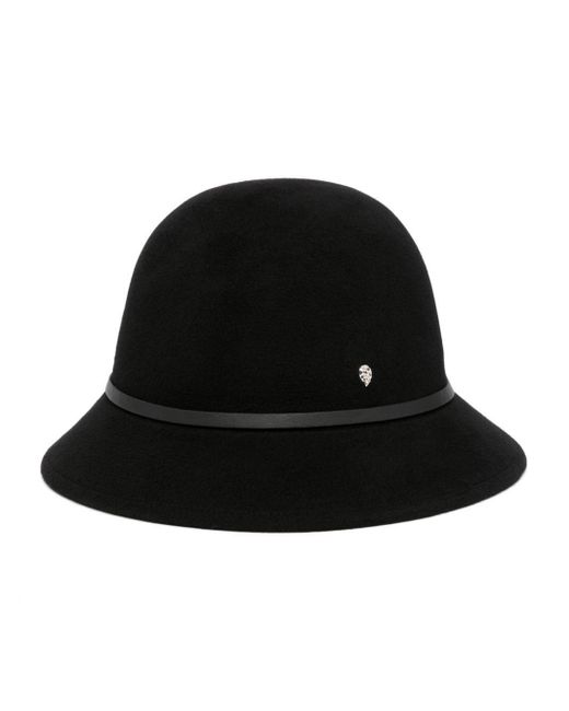 Helen Kaminski Black Alto 6 Wool-Felt Cloche Hat
