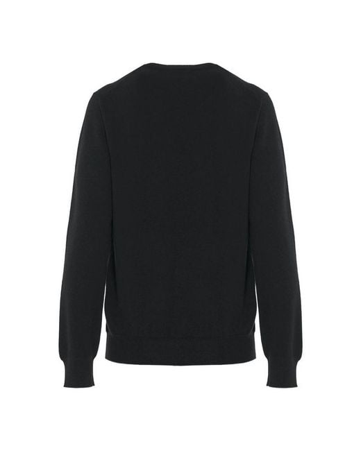 Malo Black V-Neck Cashmere Sweater for men