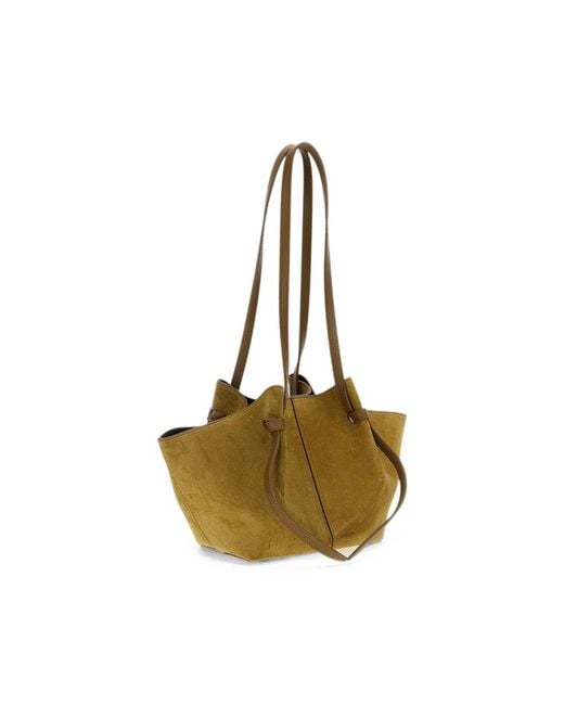 Yuzefi Metallic Mochi Suede Shoulder Bag