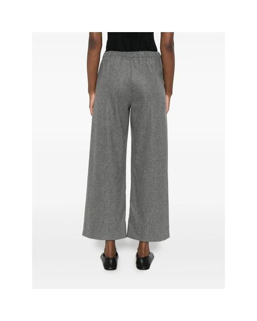 Max Mara Gray Drawstring-Fastening Trousers