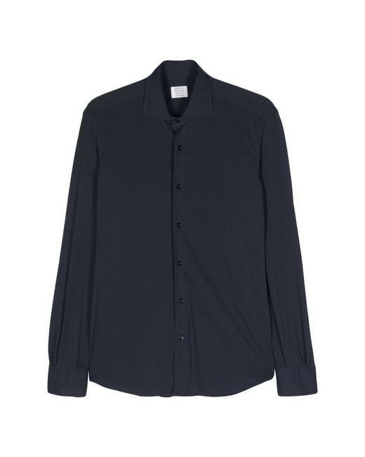 Mazzarelli Blue Long-Sleeve Shirt for men