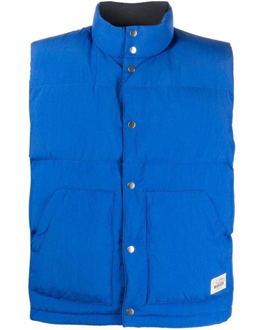 Stussy Blue Recycled Padded Down Gilet for men