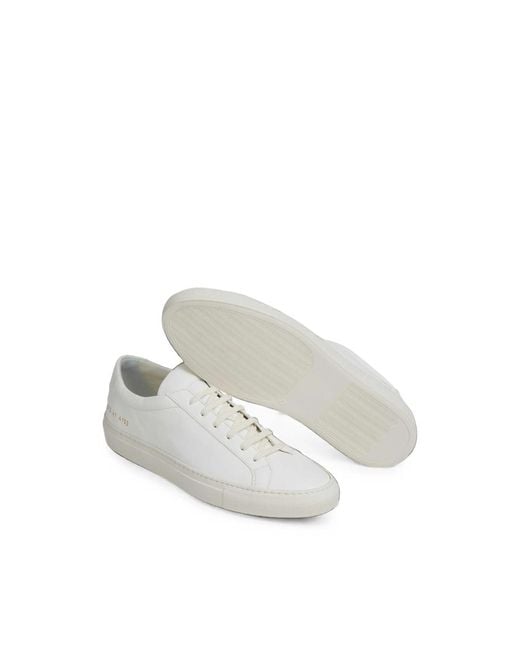 Common Projects White Leather Lace-Up Sneakers for men